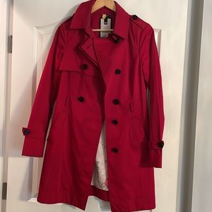 Soia & Kyo Canadian designed trench coat. Gorgeous  red. Size small. GUC